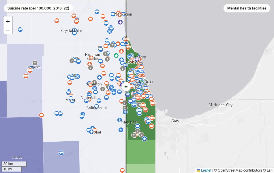 Illinois Mental Health Map